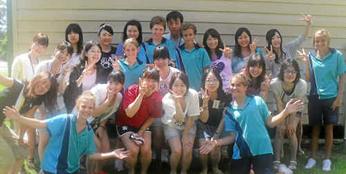 PACIFIC MATES: Aoyama Gakuin University and Pacific Coast Christian School’s students. PACIFIC MATES: Aoyama Gakuin University and Pacific Coast Christian School’s students.